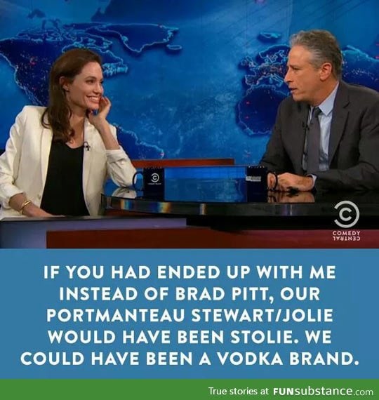 Jon stewart hits on angelina jolie
