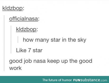 Good job nasa