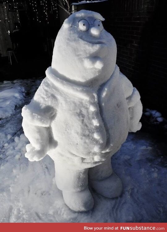 Buddy of mine just made peter out of snow