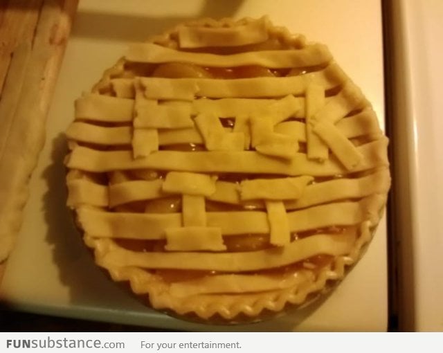 Tried to decorate an apple pie