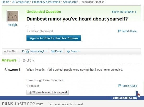 dumbest rumor