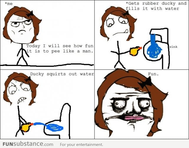 Peeing like a man
