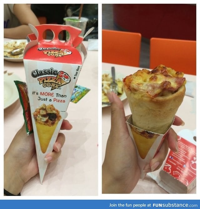 Pizza Cone. This is heavenly