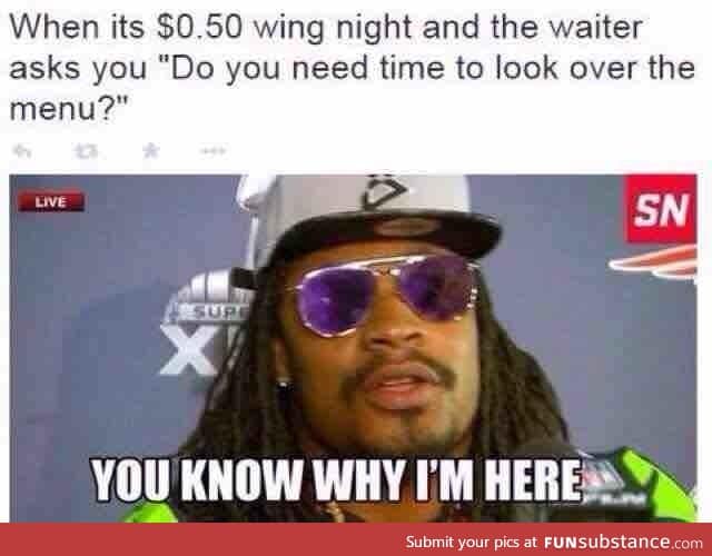$0.50 Wing night