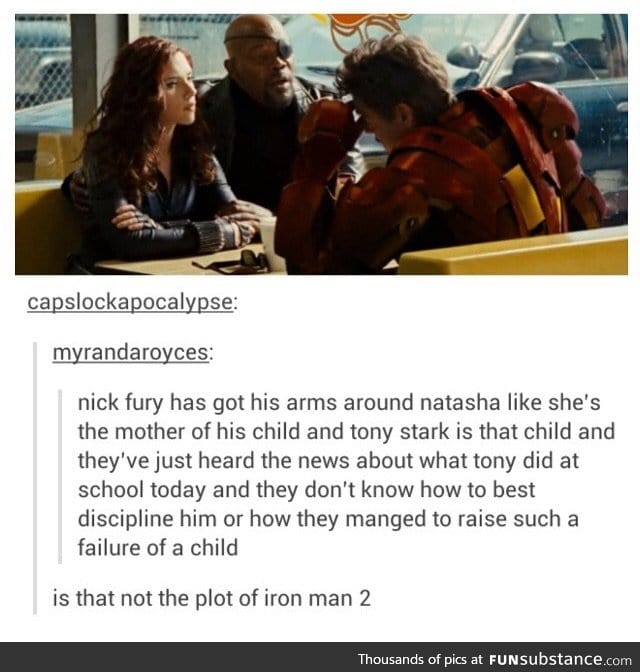 They seem very disappointed in Tony xD