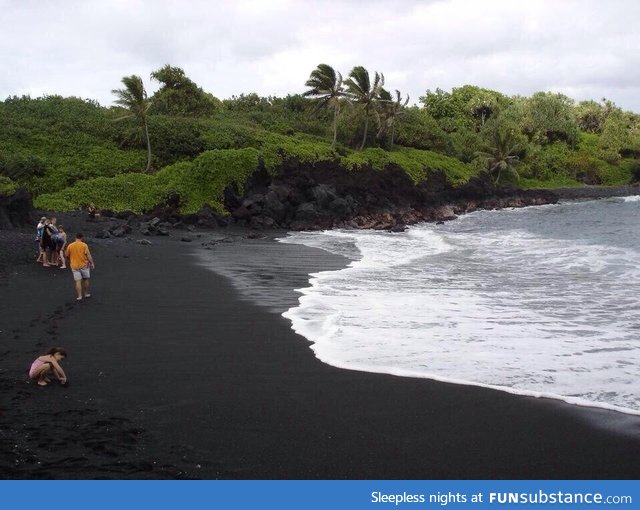 Black sand beaches are beautiful too