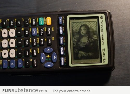 Awesome calculator art: Mona Lisa