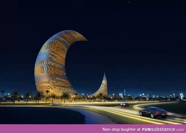 Crescent moon tower, Dubai