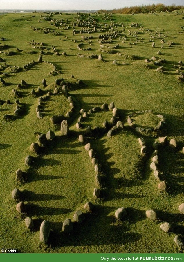 Viking burial mounds in Denmark