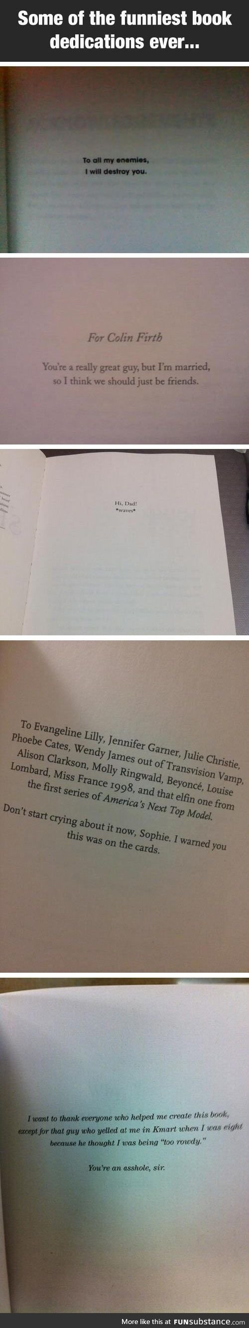 Book Dedications.