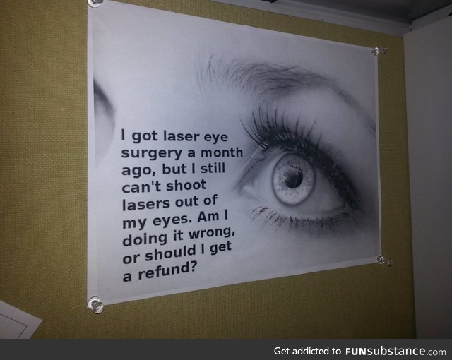 at an eye clinic