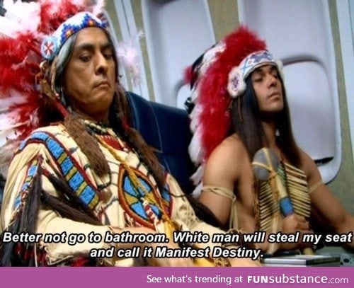 Native Americans on a plane