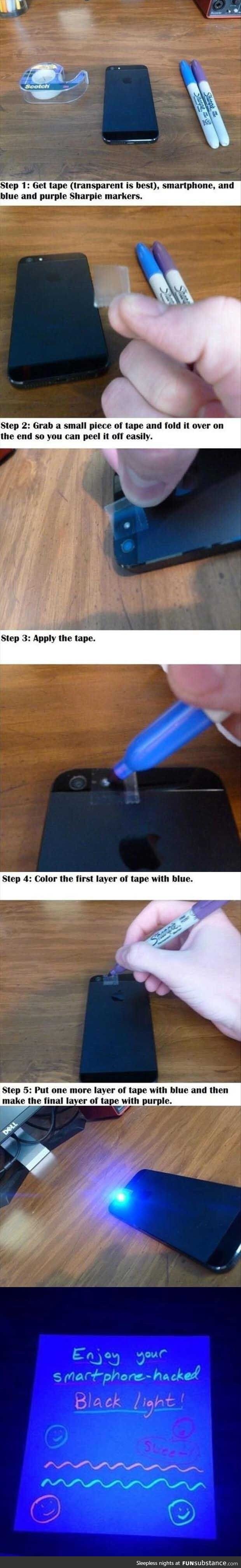 Smart phone light hack