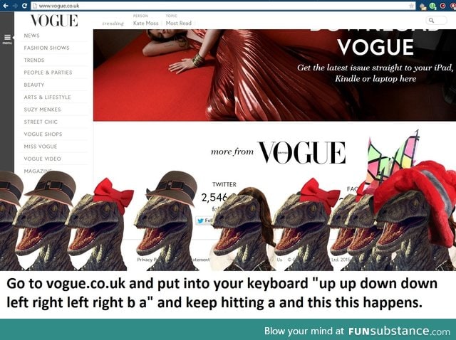 Easter egg on Vogue website