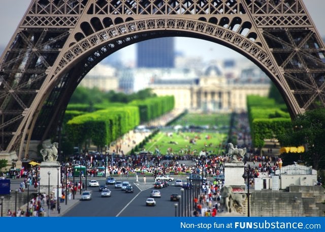 An often unseen angle of the Eiffel Tower