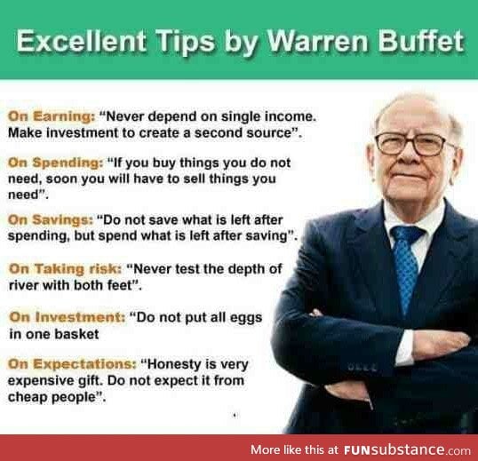 Rich man advice