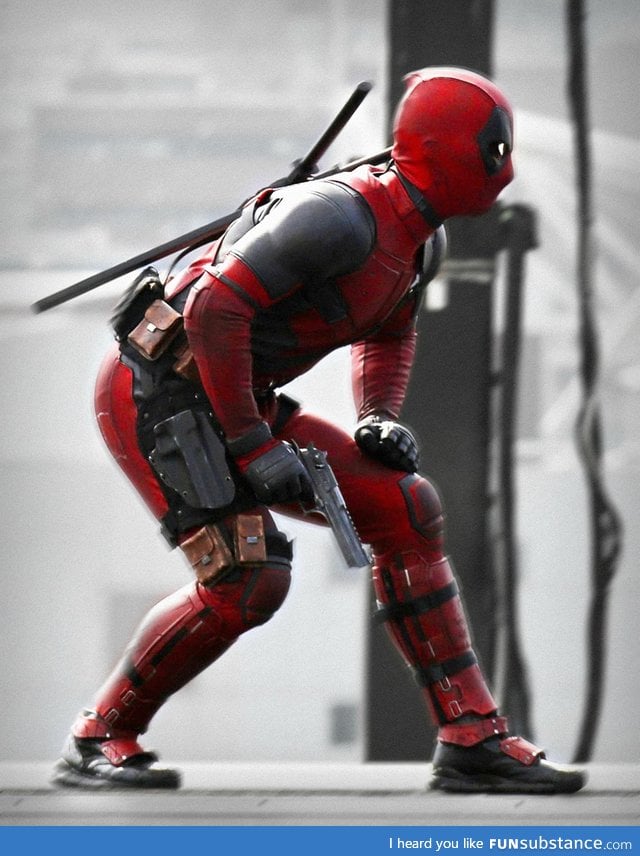 Ryan Reynolds as Deadpool in action