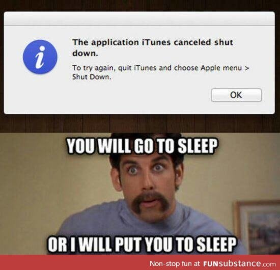 Go to sleep damn iTunes