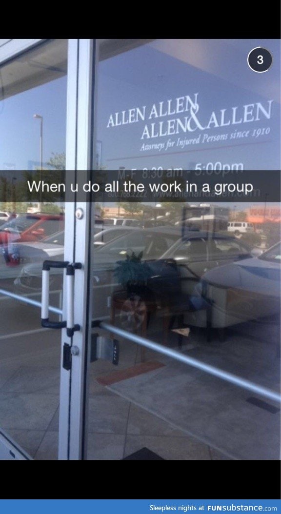 When you do all the work in a group project