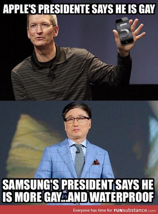 Apple vs. Samsung: Dawn of gayness