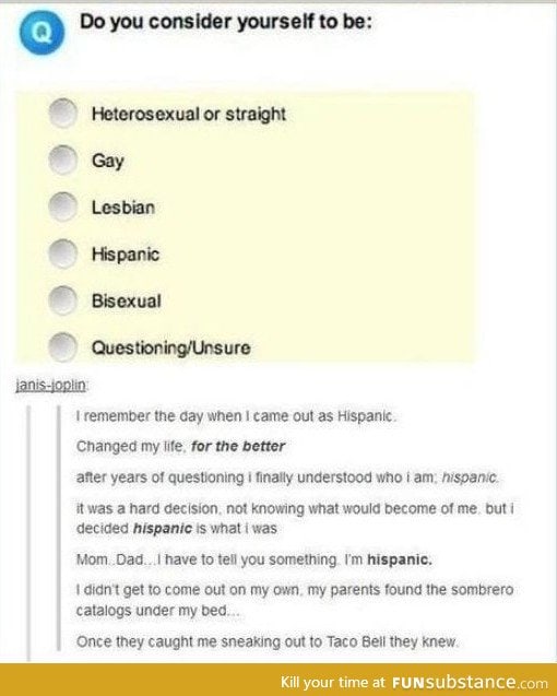 Hispanics, now a sexuality