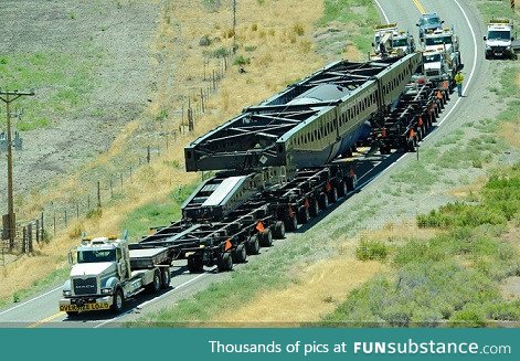 192 wheel nuclear waste carrying truck