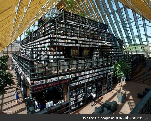 This is my hometown's library, it's called 'the book mountain'