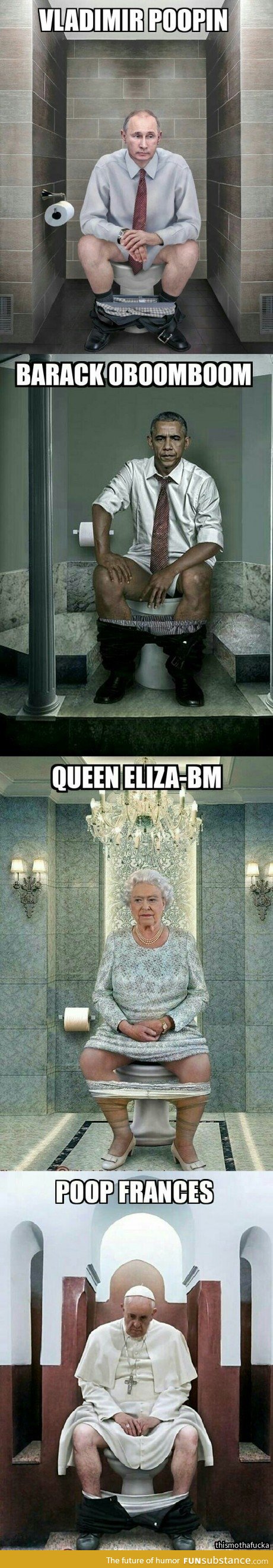 100% authentic photos of famous people shitting in the toilet