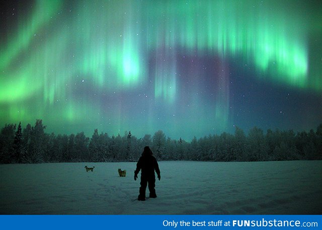 My uncle showed me this picture of him in Lapland, Finland