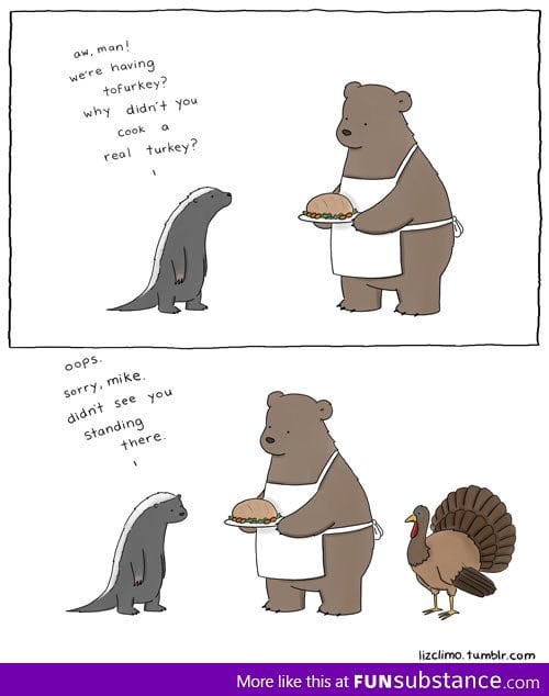Eating turkey