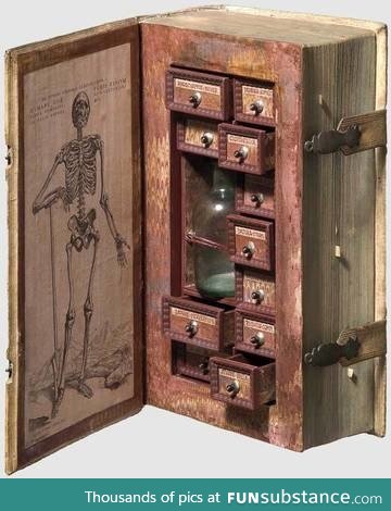 17th century poison cabinet disguised as a book