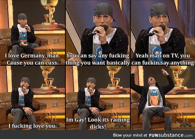 Eminem on swearing in Germany