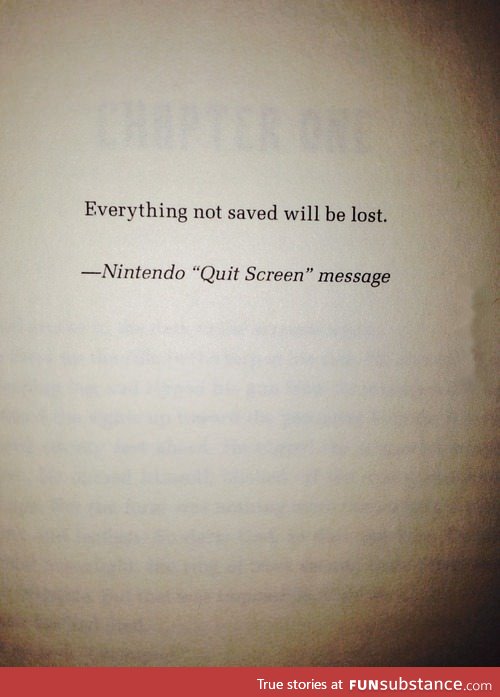 A lesson for a gamer