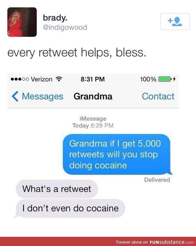 Pray for grandma