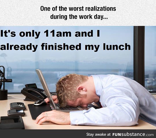 Sudden realization at work