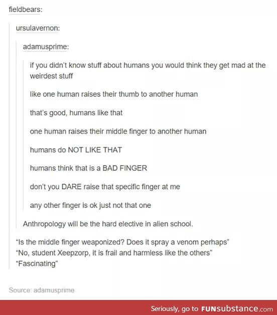 I want my middle finger weaponized