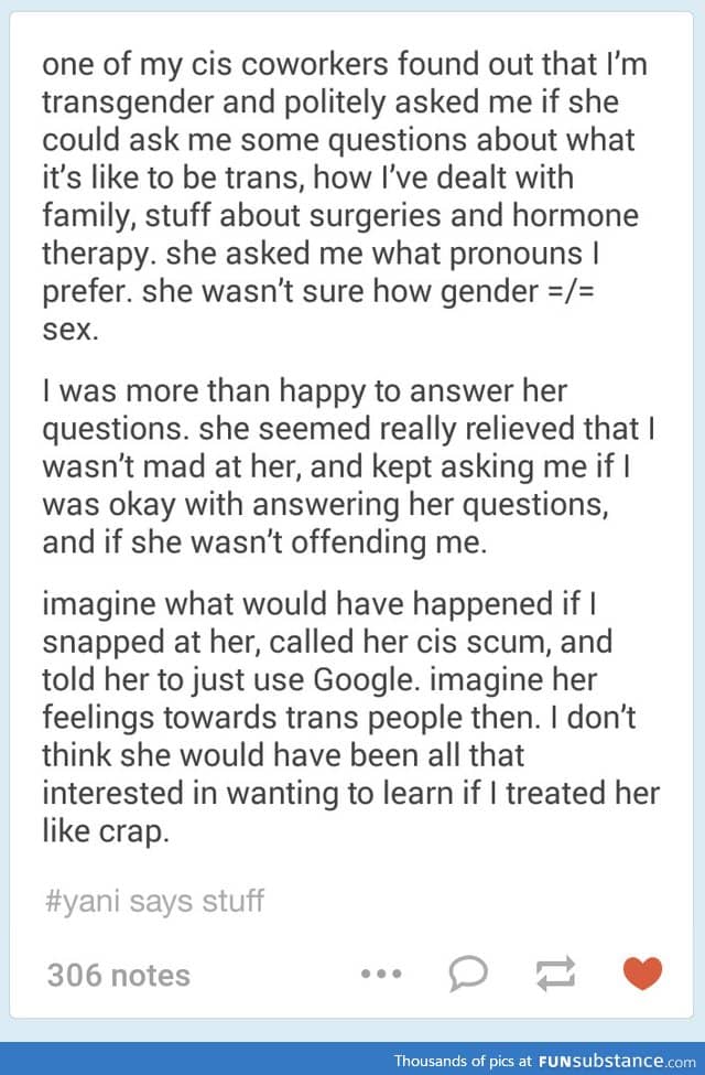A transgender man tells it like it is