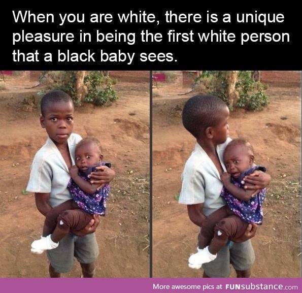 Though, babies of all colors react to me like this