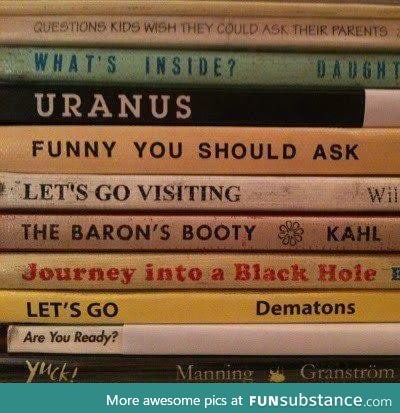 Had a good chuckle at the book arrangement