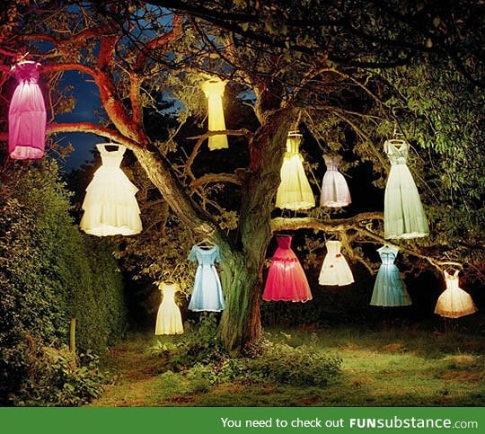 Lanterns at night