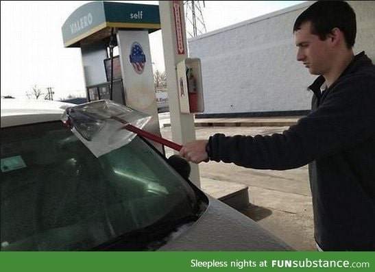 Meanwhile, at a gas station in Canada