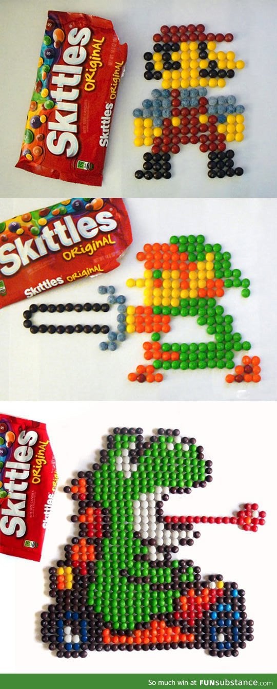 8-bit skittle art