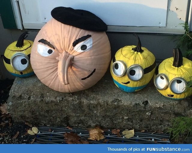 Minion pumpkins