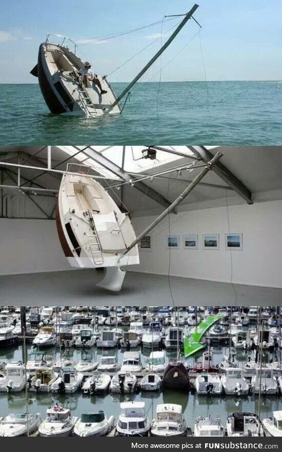 Whoever owns this boat is a master troll