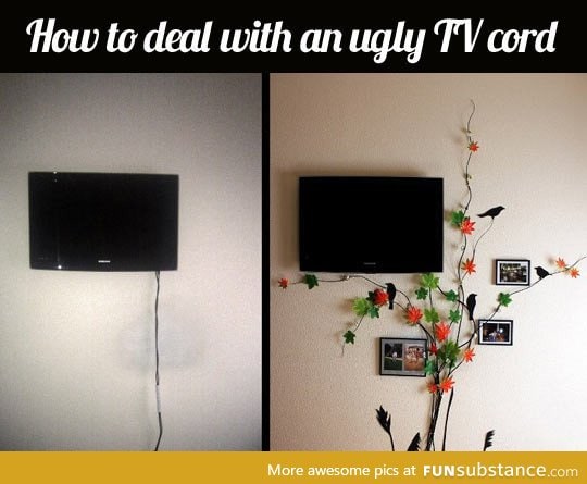 Best way to hide ugly tv cables