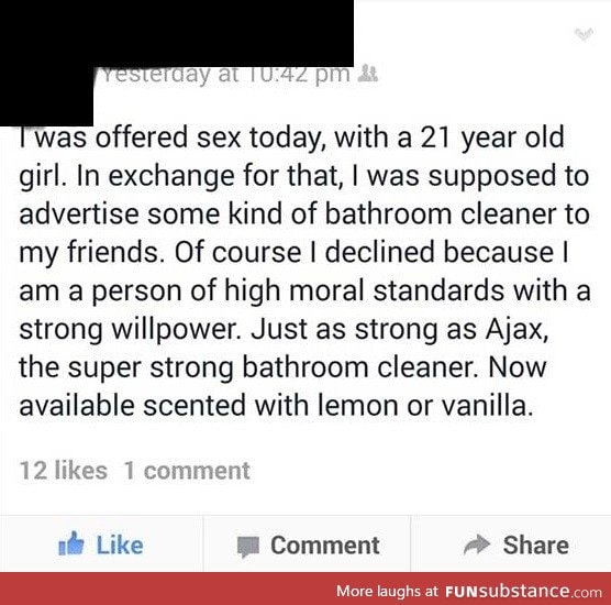 High moral standards