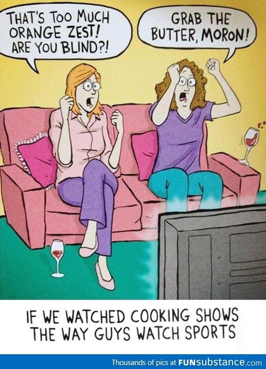 Watching cooking shows