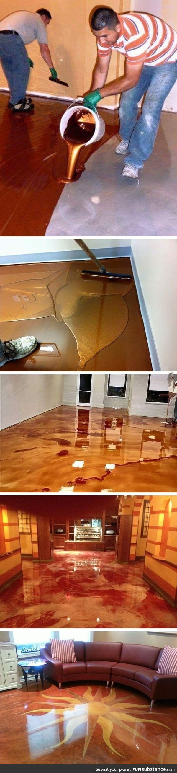 Metallic epoxy floor