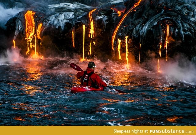 Kayaking + lava