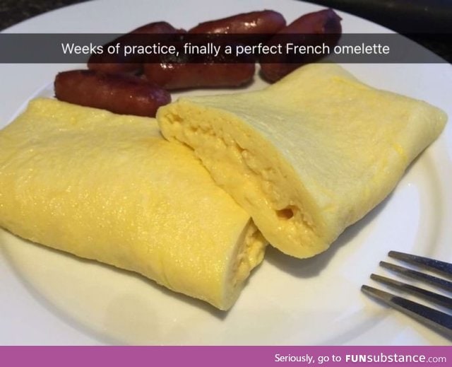 Creamy French omlette